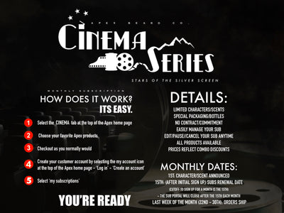 Apex Beard Co. Cinema Series  - Monthly Subscription