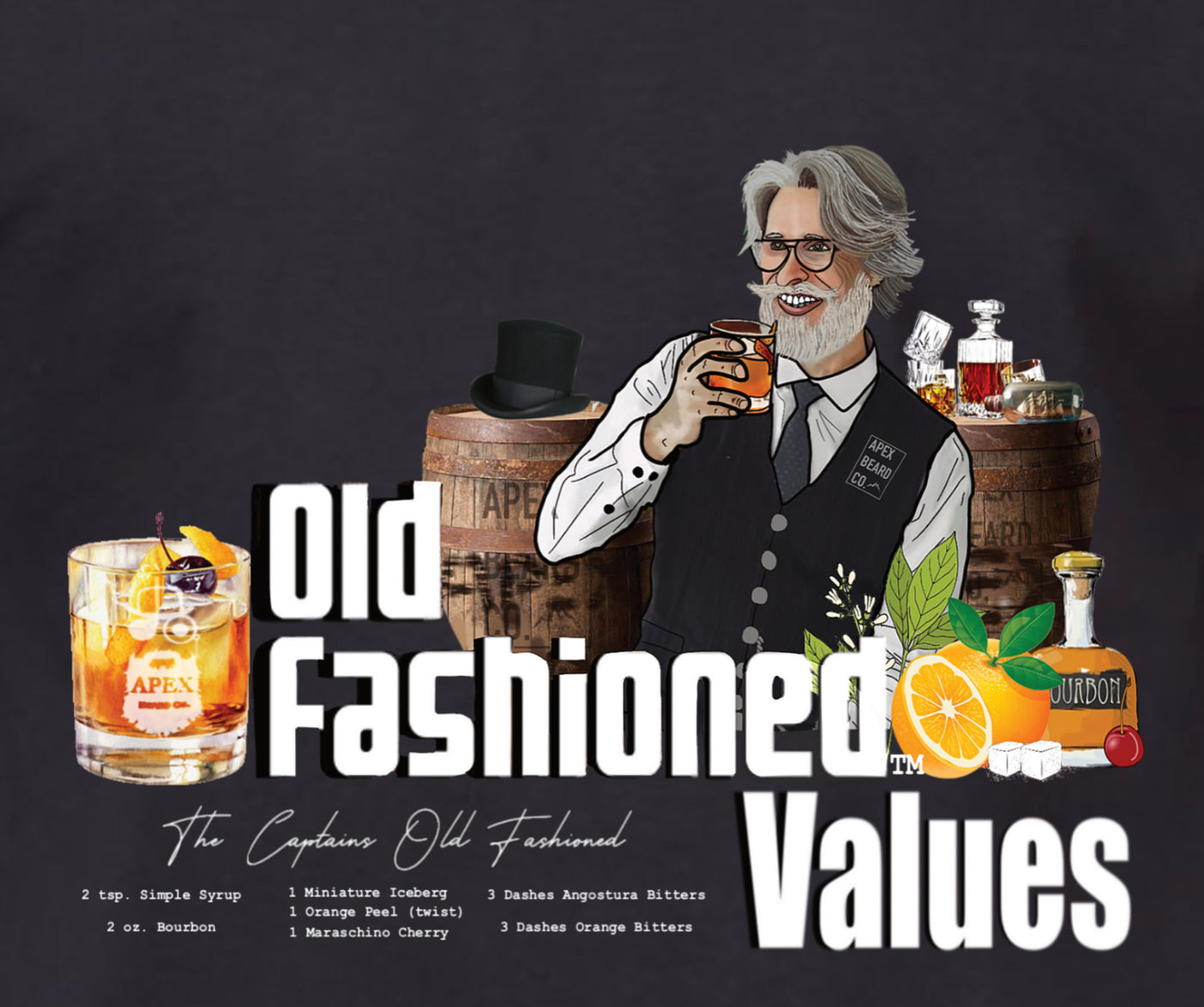 Apex Beard Co. Old Fashioned Values T-Shirt